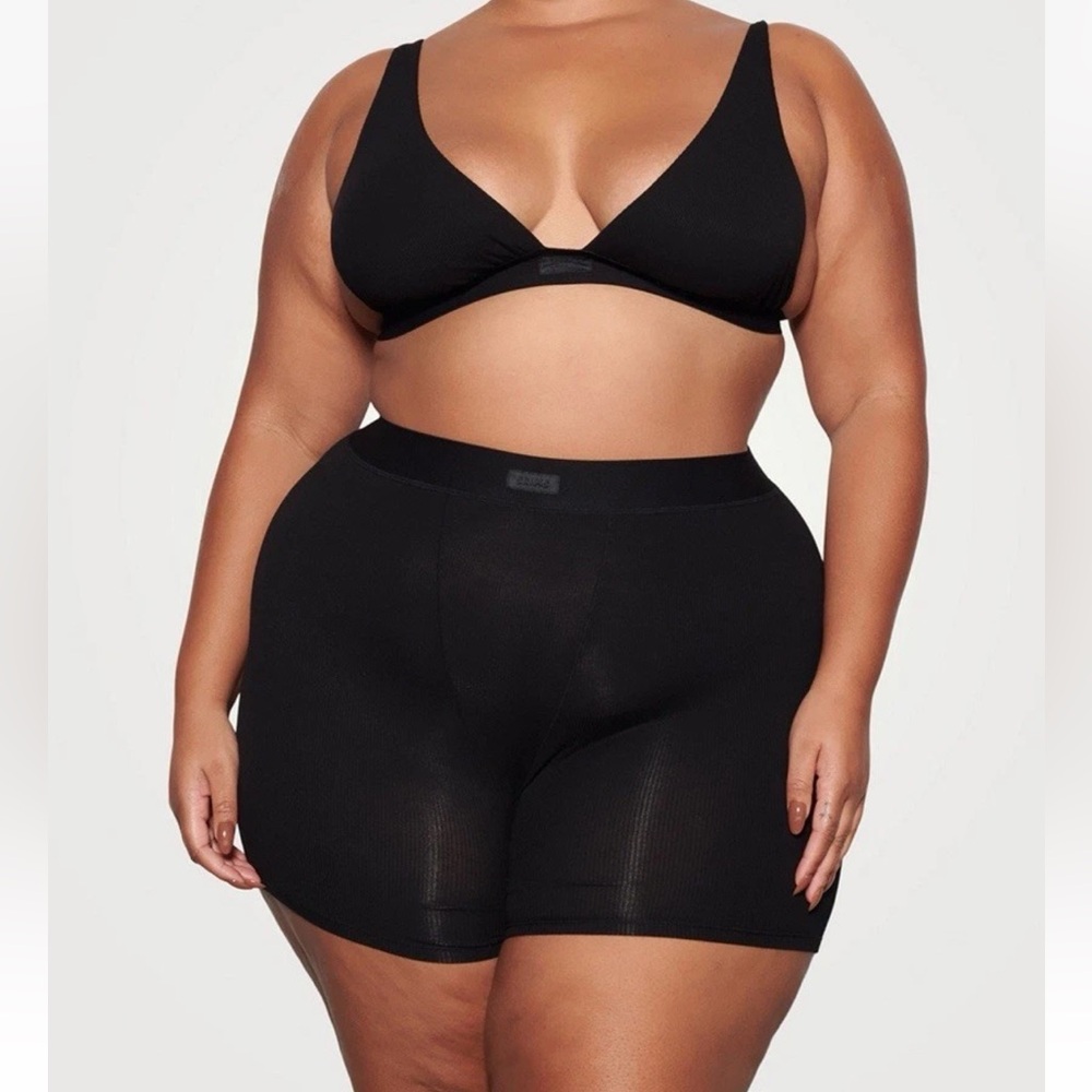 SKIMS Soft Lounge Ribbed Boxer SIZE XL ONYX BLACK